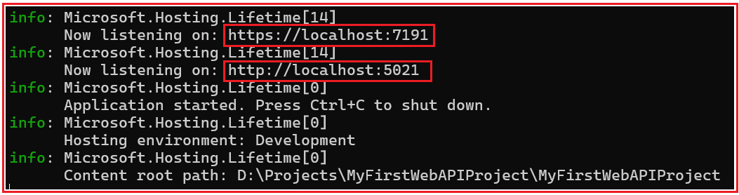Running the Application using Kestrel Server