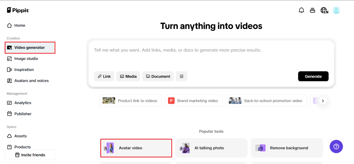 Step 1: Select your AI avatar Step 1: Select your AI avatar