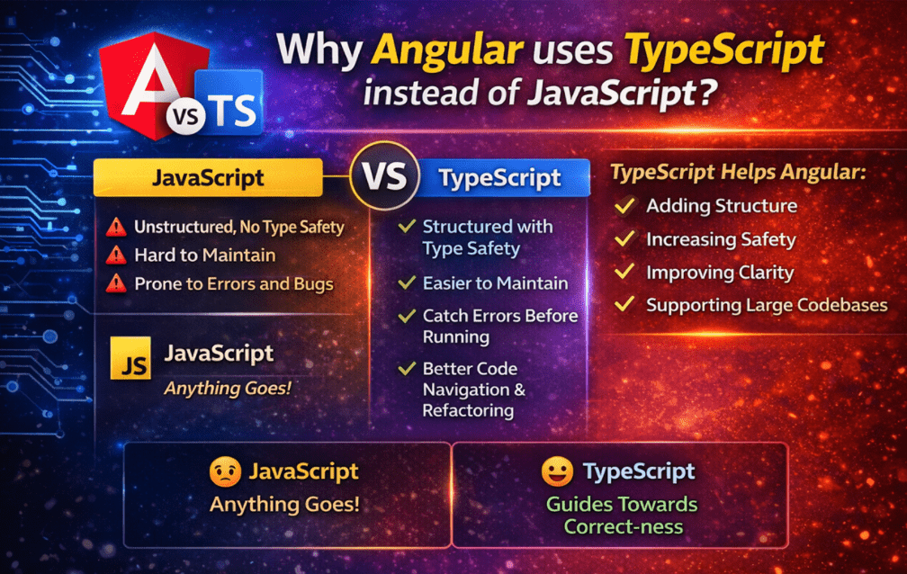 Why Angular Uses TypeScript Instead of JavaScript? Why Angular Uses TypeScript Instead of JavaScript?