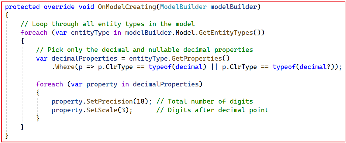 Setting a Default Decimal Precision