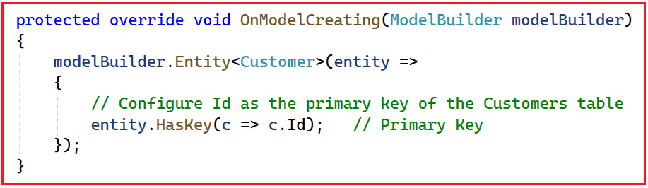 Configuring Primary Key