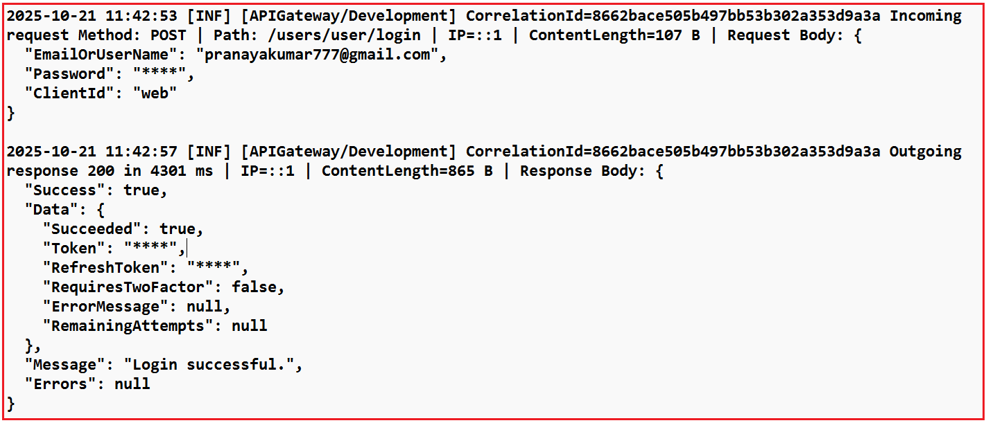 Logging with Ocelot API Gateway in ASP.NET Core Web API Logging with Ocelot API Gateway in ASP.NET Core Web API