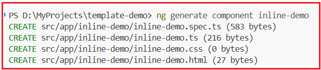 Create a Component with an Inline Template