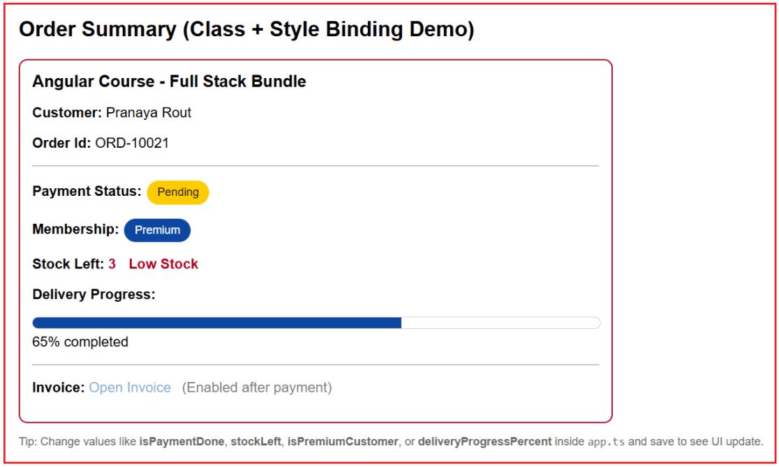 Angular Style Binding with Examples Angular Style Binding with Examples