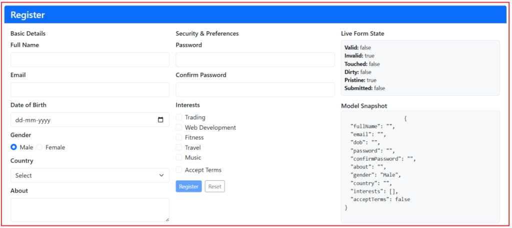 Angular Template Driven Forms - Dot Net Tutorials