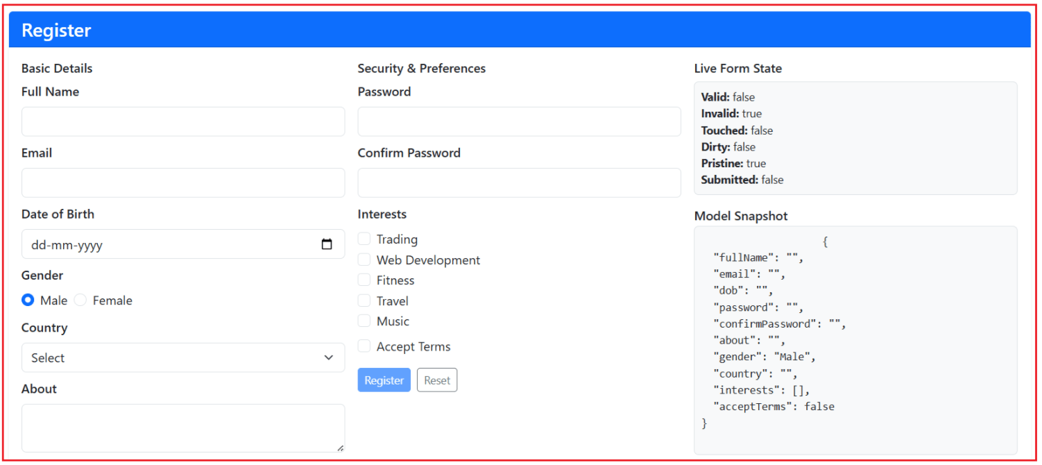 Template-Driven Forms in Angular: Real-Time Application Template-Driven Forms in Angular: Real-Time Application