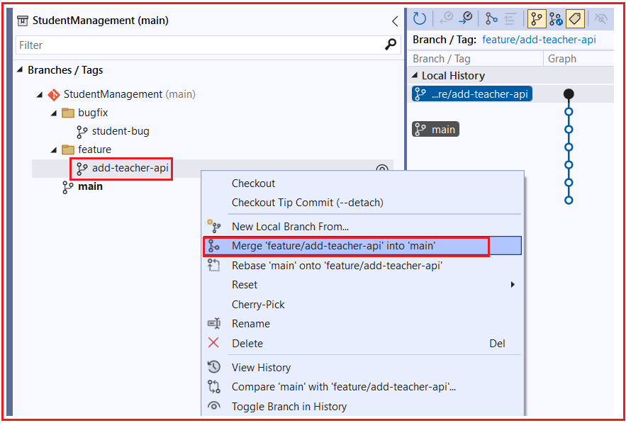 Merging and Resolving Conflicts in GIT Repository