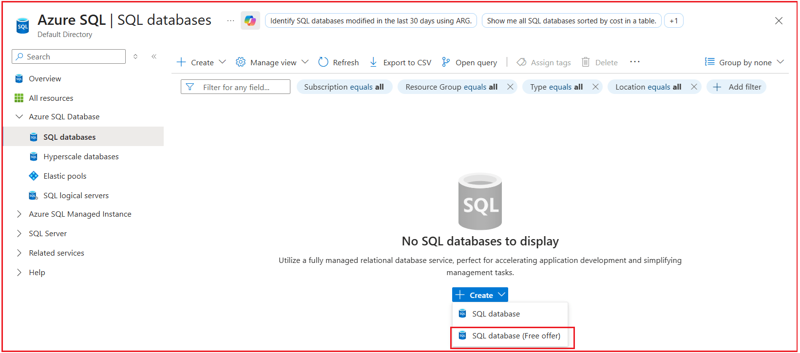 Migrating the Existing SQL Server Database to Azure SQL Database