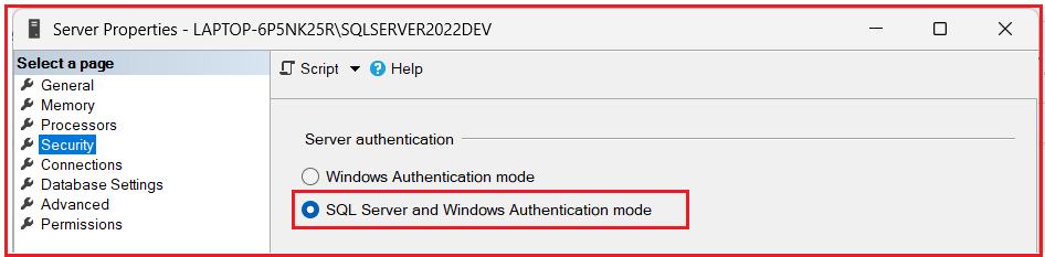 Check Whether SQL Server Authentication Is Enabled