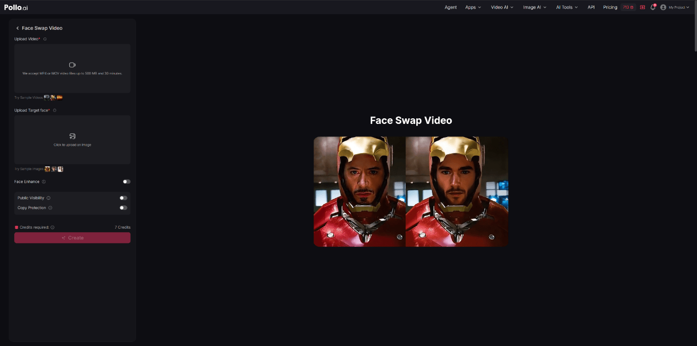 What is Pollo AI video face swap tool?