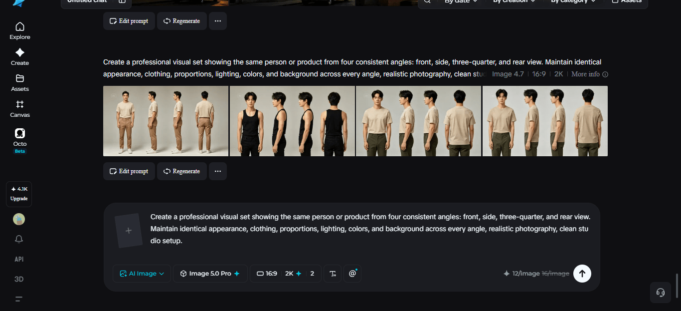 Creating Multiple Angles of a Subject with AI